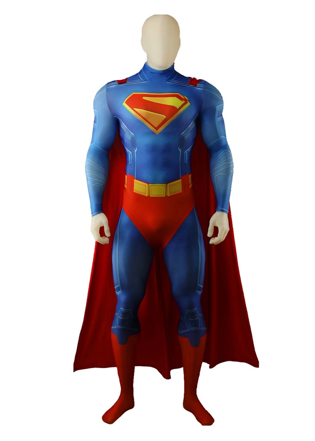 Superhero Man Costume Cosplay Bodysuit for Adult Kids Red Ver