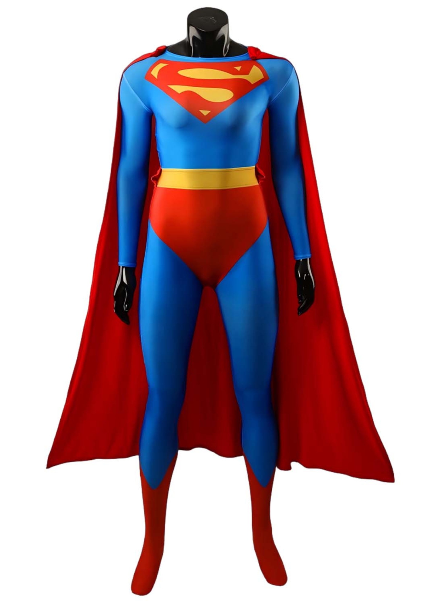 Superhero Man Costume Bodysuit Cosplay Female Ver for Adult Kids with Cloak