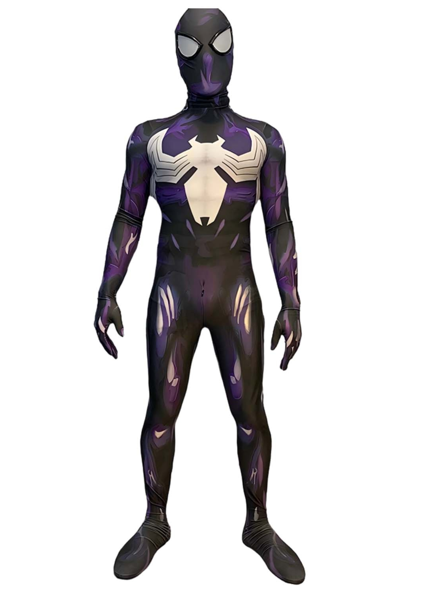 Symbiote Spiderman Costume Bodysuit Cosplay for Adult Kids
