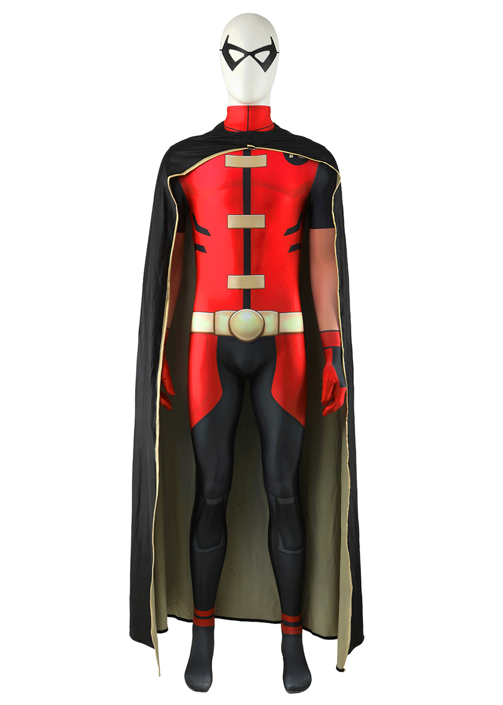 Robin Costume Teen Titans Bodysuit Cosplay for Adult Kids