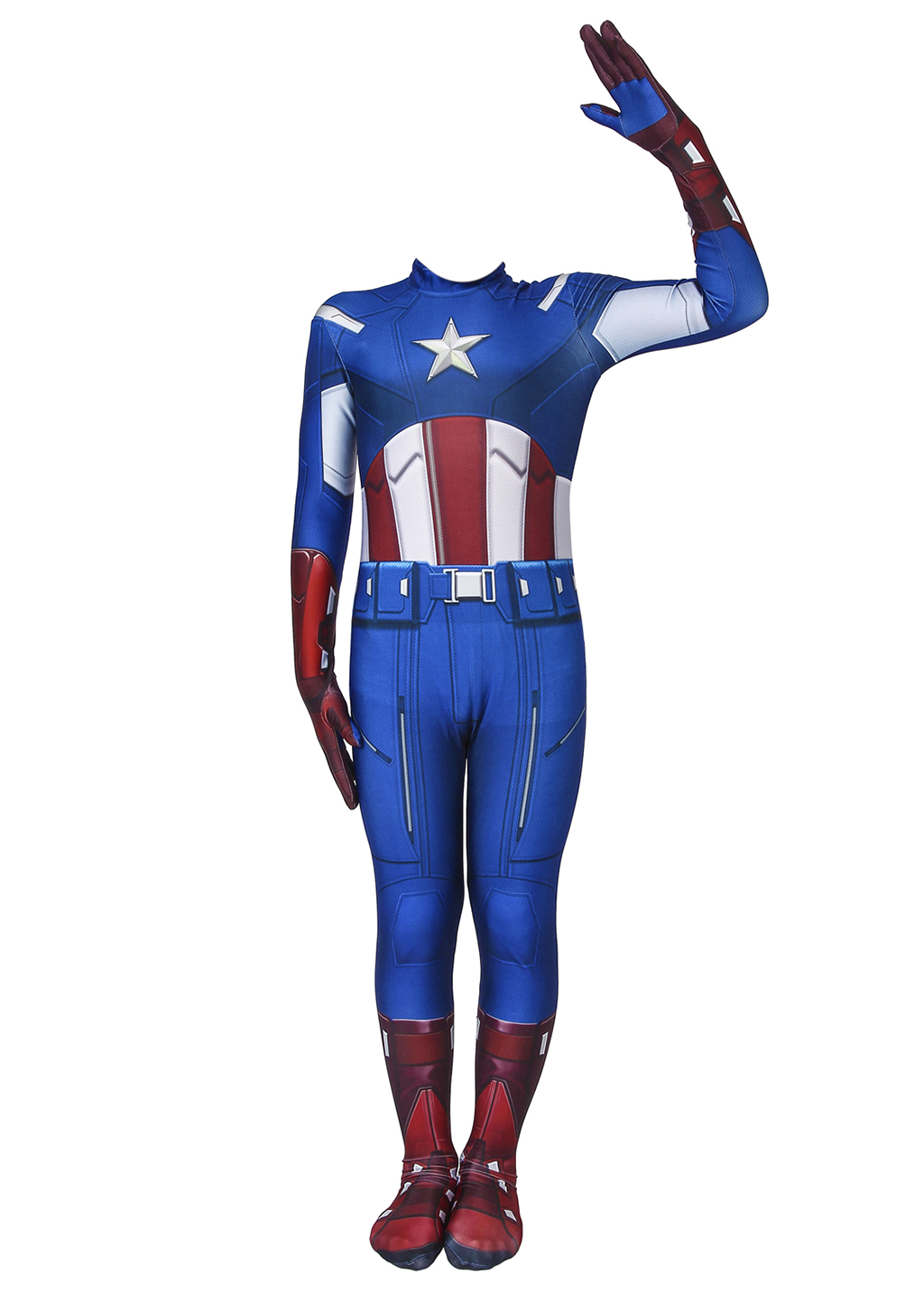 Captain America Costume The Avengers Steve Rogers Bodysuit Cosplay for Kids