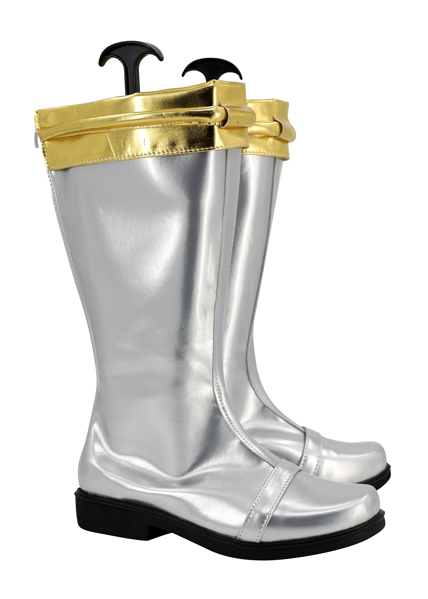 Kyoryu Silver Shoes Men Zyuden Sentai Kyoryuger Boots Cosplay