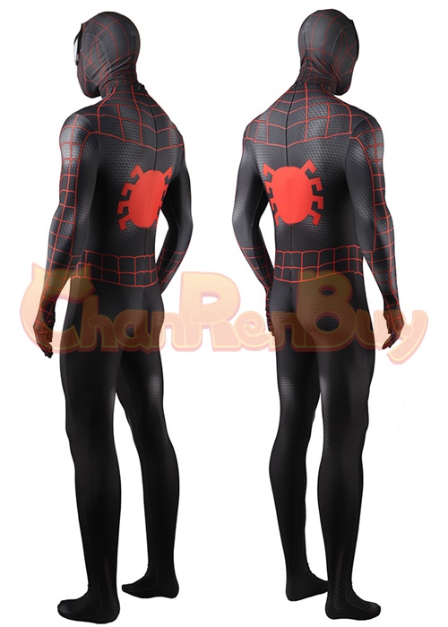 Spider-Man: Miles Morales Spider-Man Costume Cosplay Bodysuit for Adult Kid