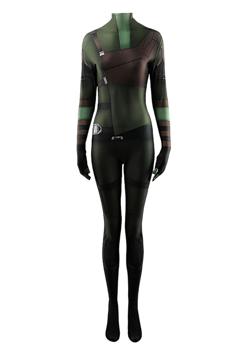 Guardians of the Galaxy Gamora Costume Cosplay Bodysuit for Adult Kid Ver.2