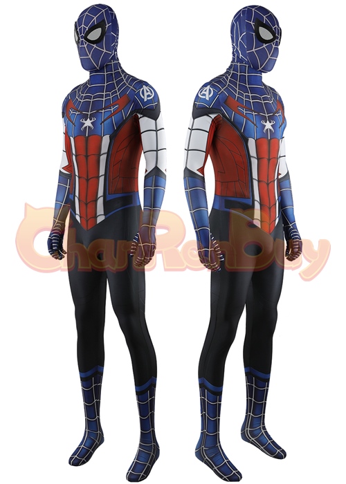 Avengers Captain America Costume Cosplay Spider Man Bodysuit for Adult Kid