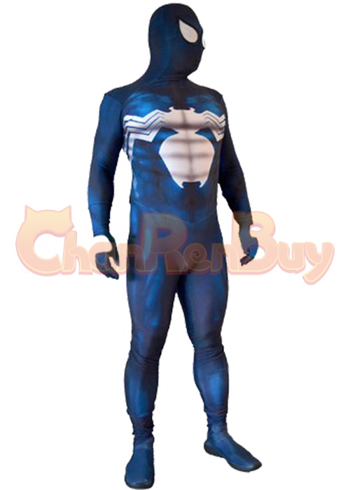 Venom Spider-Man Costume Cosplay Bodysuit Blue Ver for Adult Kid