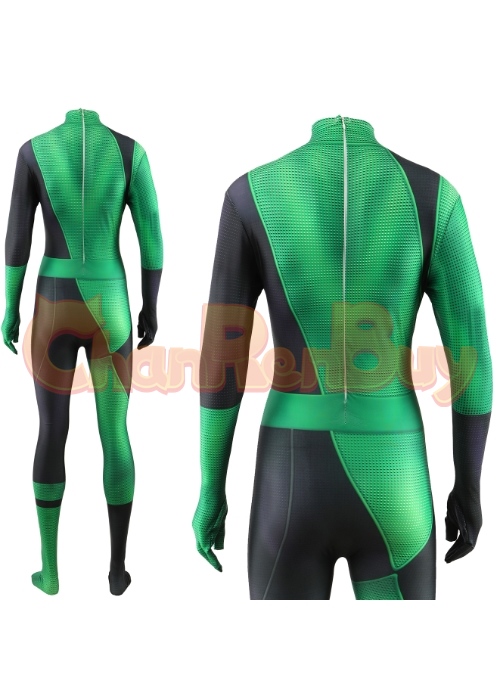 Kim Possible Corps Costume Cosplay Shego Bodysuit for Adult Kid