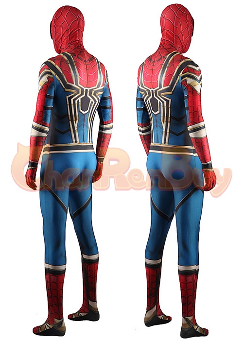 The Infinity Saga Iron Spider-Man Costume Cosplay Bodysuit for Adult Kid