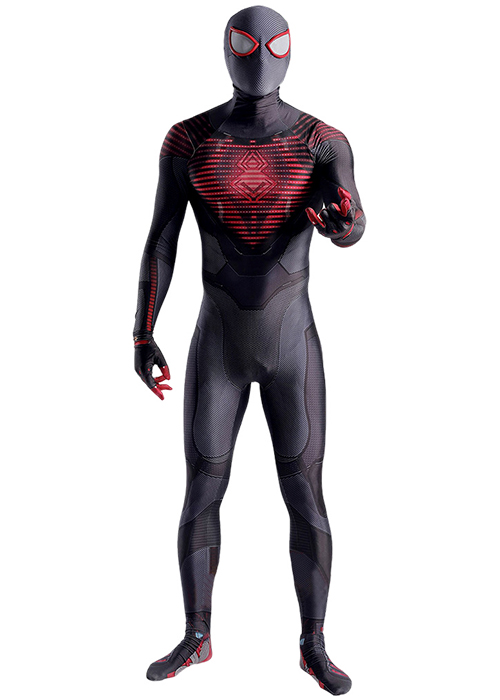 Spider- Man Costume Cosplay Miles Morales Bodysuit Ver.5 for Adult Kid
