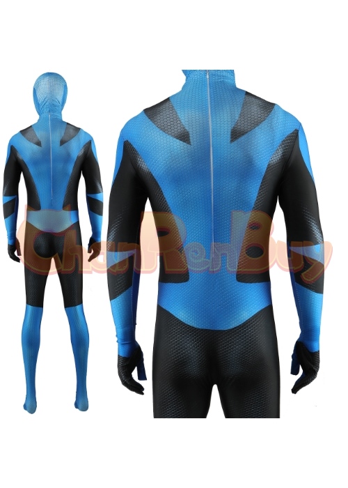 Blue Lantern Corps Costume Cosplay Spider man Bodysuit for Adult Kid