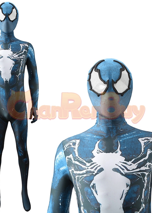 Spider-Man Cosplay Blue Venom Symbiote Bodysuit for Adult Kid