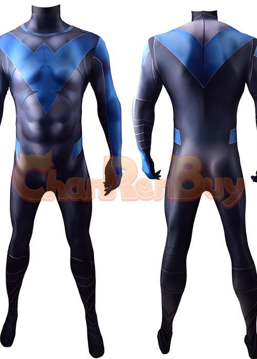 Nightwing Costume Cosplay Dick Grayson Bodysuit Ver.3 for Adult Kid