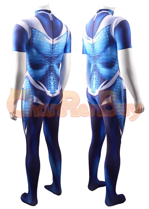 Teen Titans Costume Cosplay Aqualad Garth Bodysuit for Adult Kid
