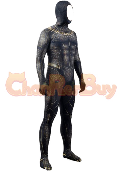 Black Panther Costume Cosplay  Erik Killmonger Bodysuit for Adult Kid