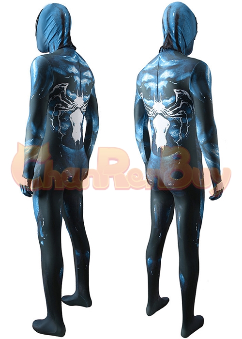 Spider-Man Cosplay Blue Venom Symbiote Bodysuit for Adult Kid
