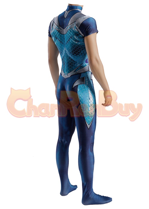 Teen Titans Costume Cosplay Aqualad Garth Bodysuit for Adult Kid