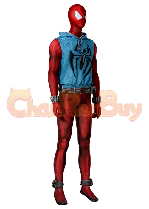 Spider-Man Across The Spider-Verse Scarlet Spider Bodysuit Costume Cosplay Suit