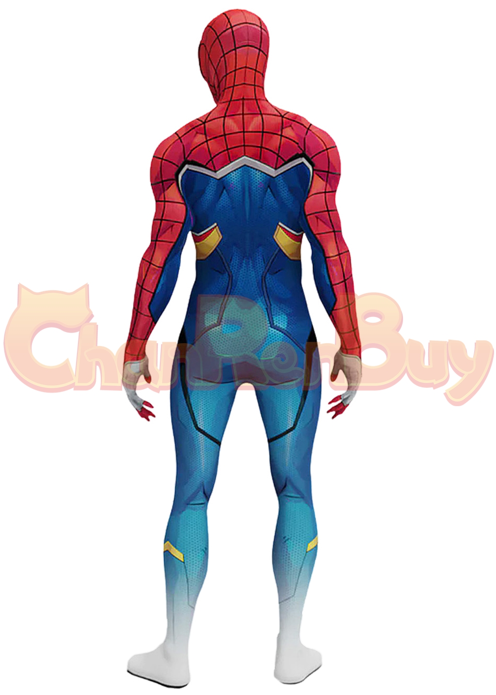 Spider-Punk Costume Marvel Rivals Bodysuit Cosplay Blue Ver for Adult Kids