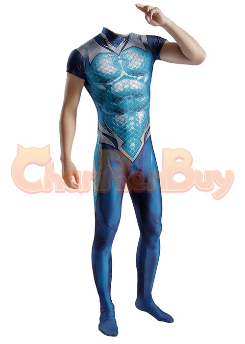 Teen Titans Costume Cosplay Aqualad Garth Bodysuit for Adult Kid
