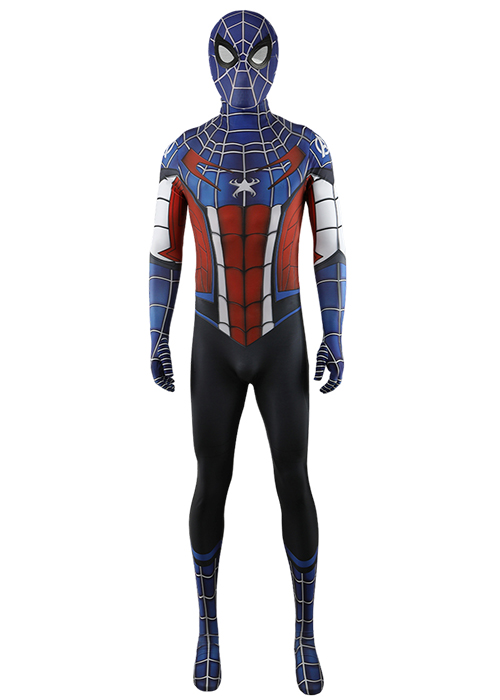 Avengers Captain America Costume Cosplay Spider Man Bodysuit for Adult Kid