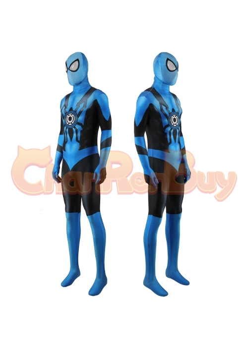 Blue Lantern Corps Costume Cosplay Spider man Bodysuit for Adult Kid