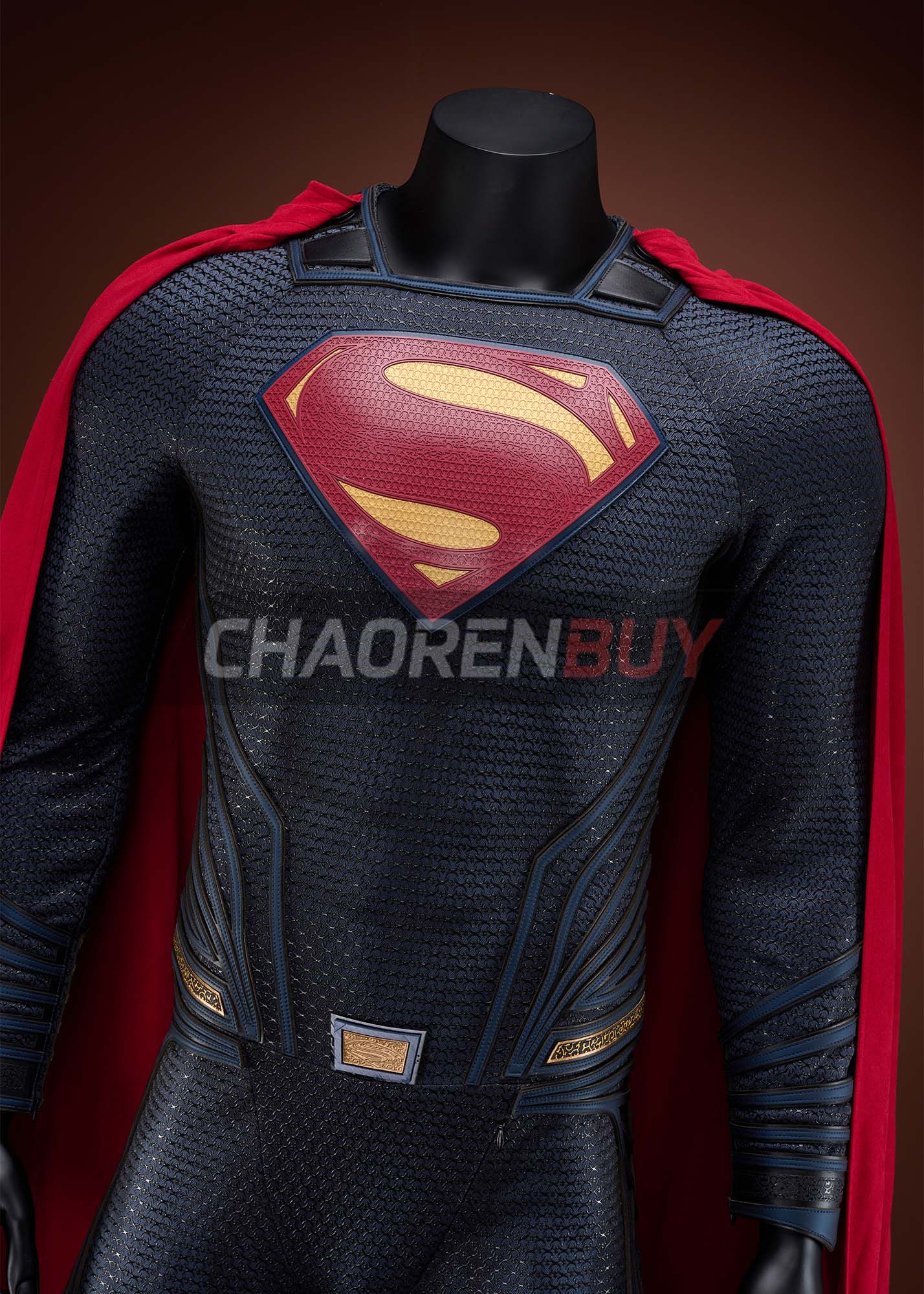 Superhero Man Costume Suit Cosplay Top Level Dark Blue Ver