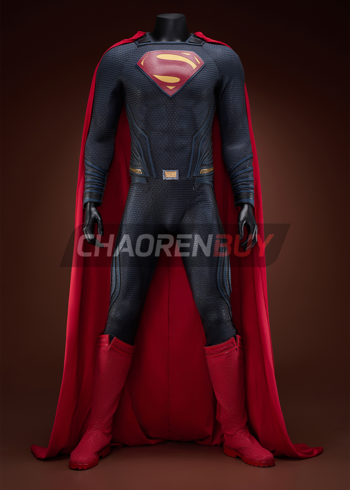 Superhero Man Costume Suit Cosplay Top Level Dark Blue Ver