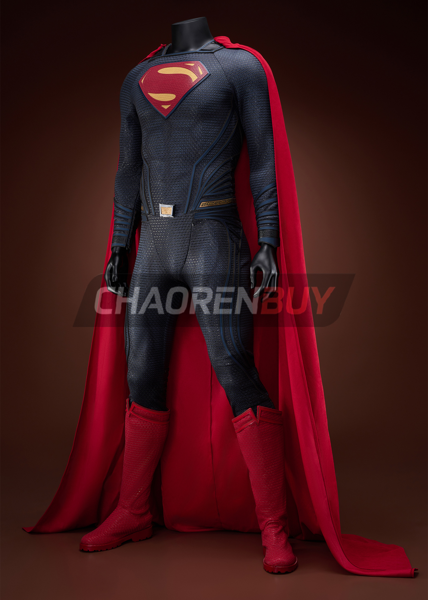 Superhero Man Costume Suit Cosplay Top Level Dark Blue Ver