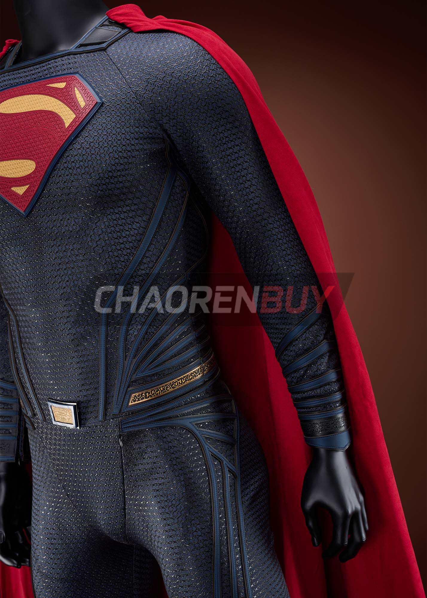 Superhero Man Costume Suit Cosplay Top Level Dark Blue Ver