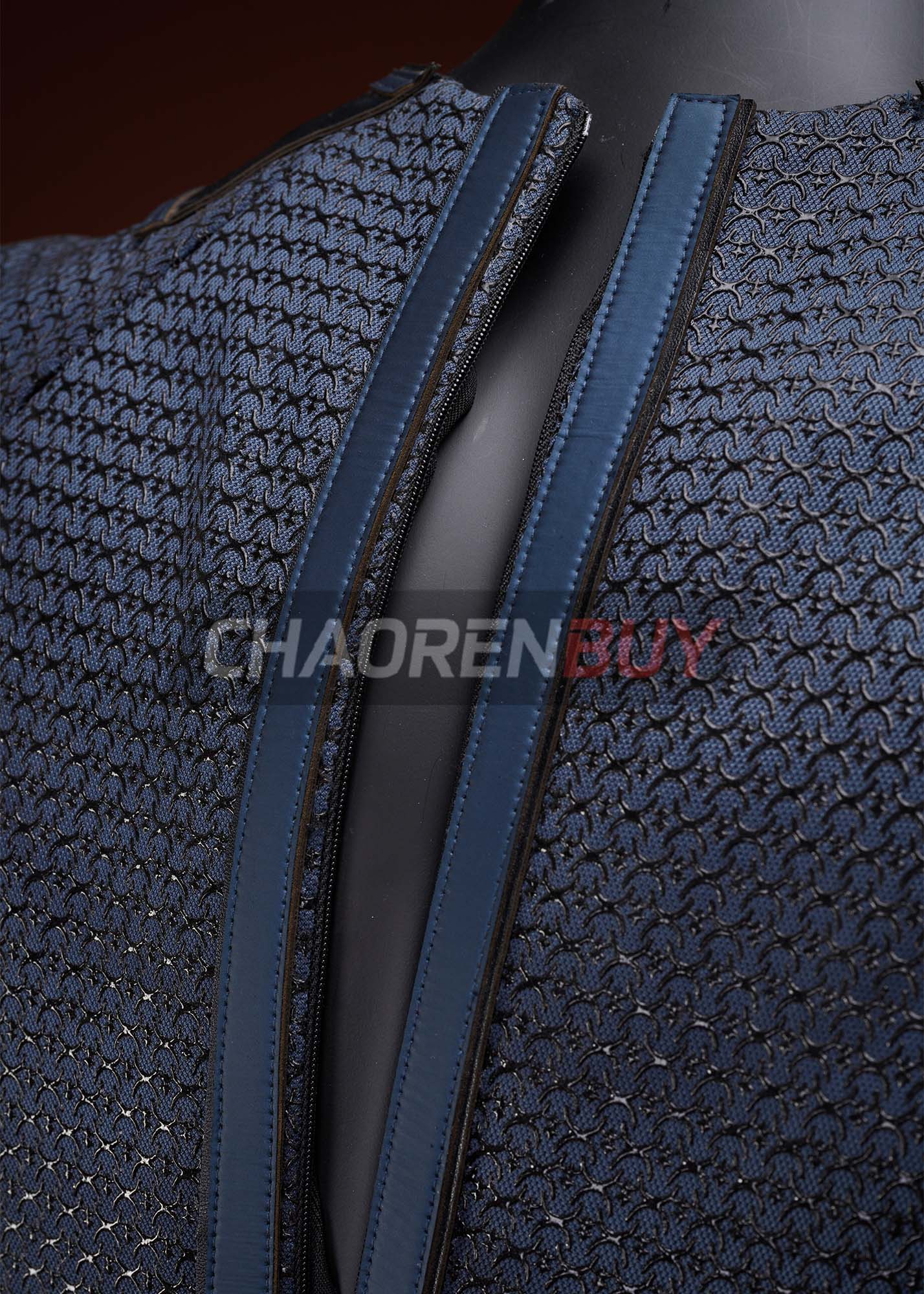 Superhero Man Costume Suit Cosplay Top Level Dark Blue Ver