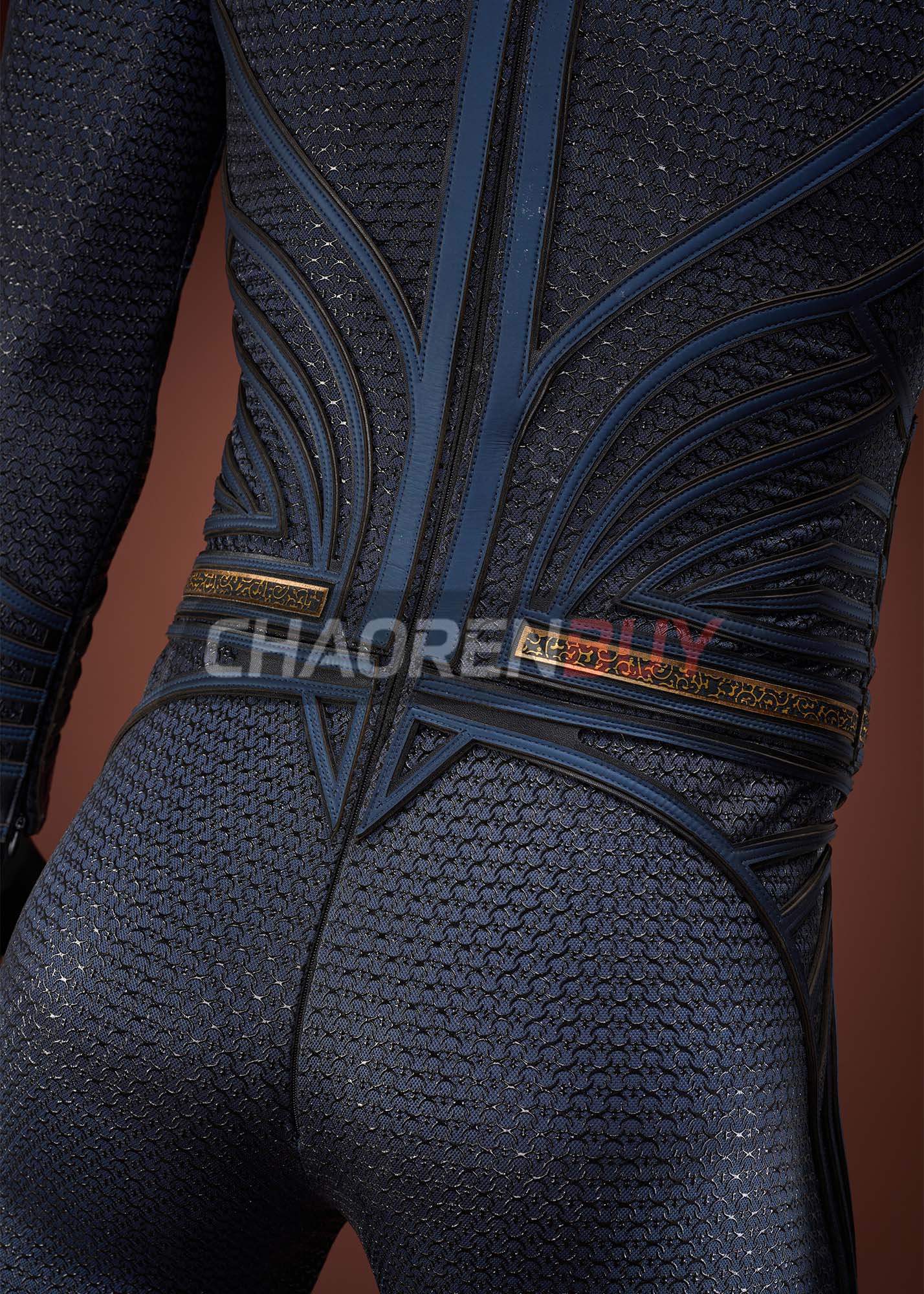 Superhero Man Costume Suit Cosplay Top Level Dark Blue Ver