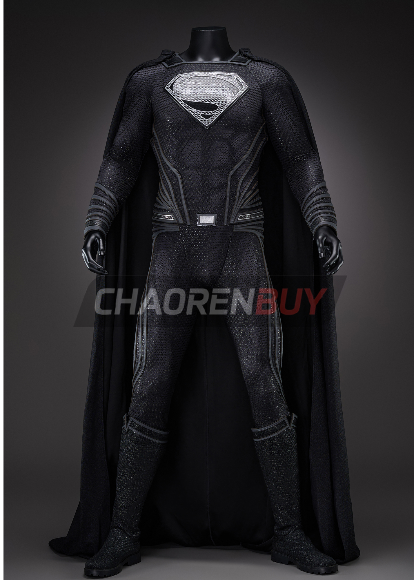 Superhero Man Costume Suit Cosplay Black Ver.1 Top