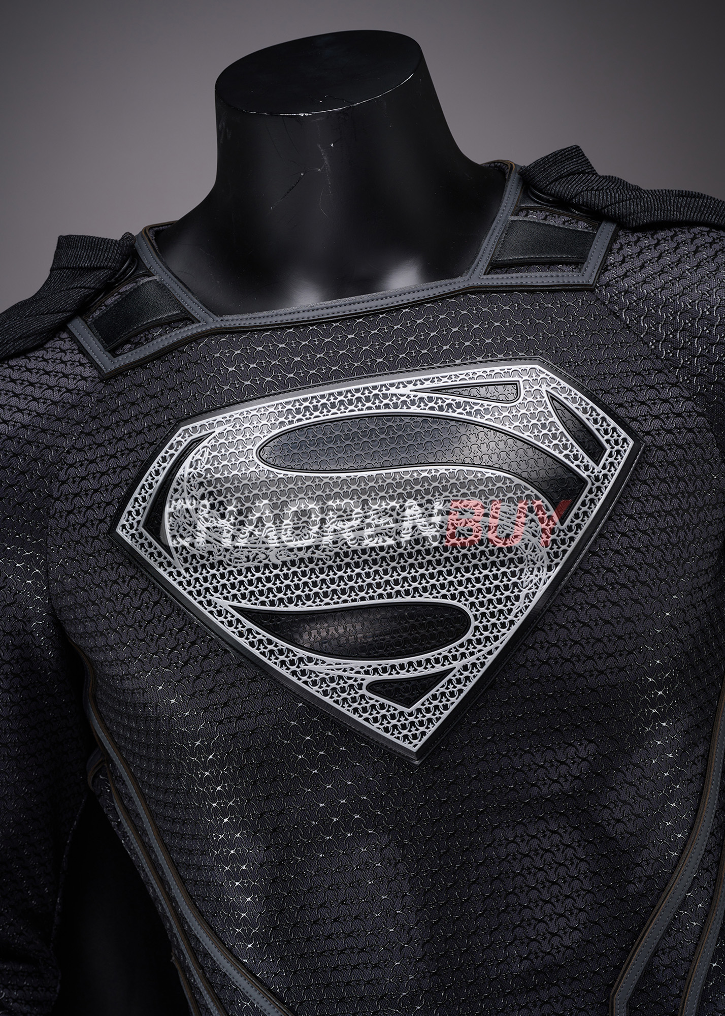Superhero Man Costume Suit Cosplay Black Ver.1 Top