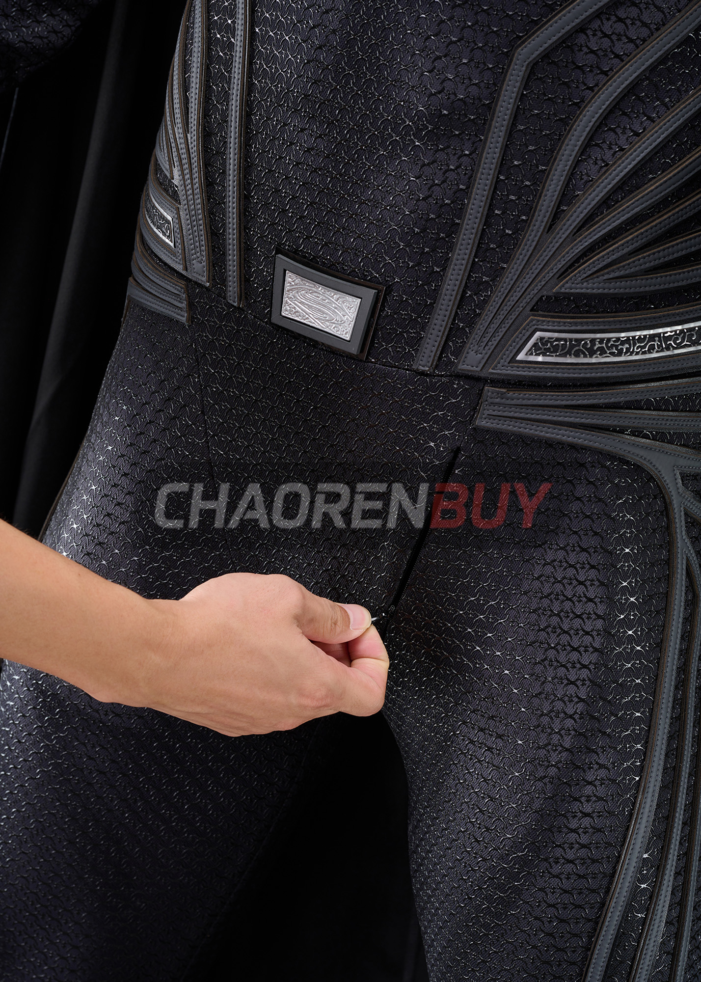 Superhero Man Costume Suit Cosplay Black Ver.1 Top