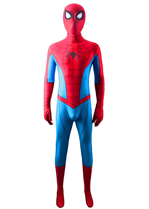 Spider-Man PS4 Classic Suit Costume Cosplay Bodysuit for Adult Kid