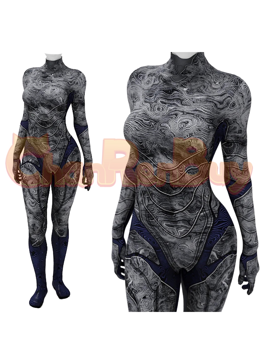 Blue Beetle Costume Bodysuit Cosplay Female Ver for Adult Kids