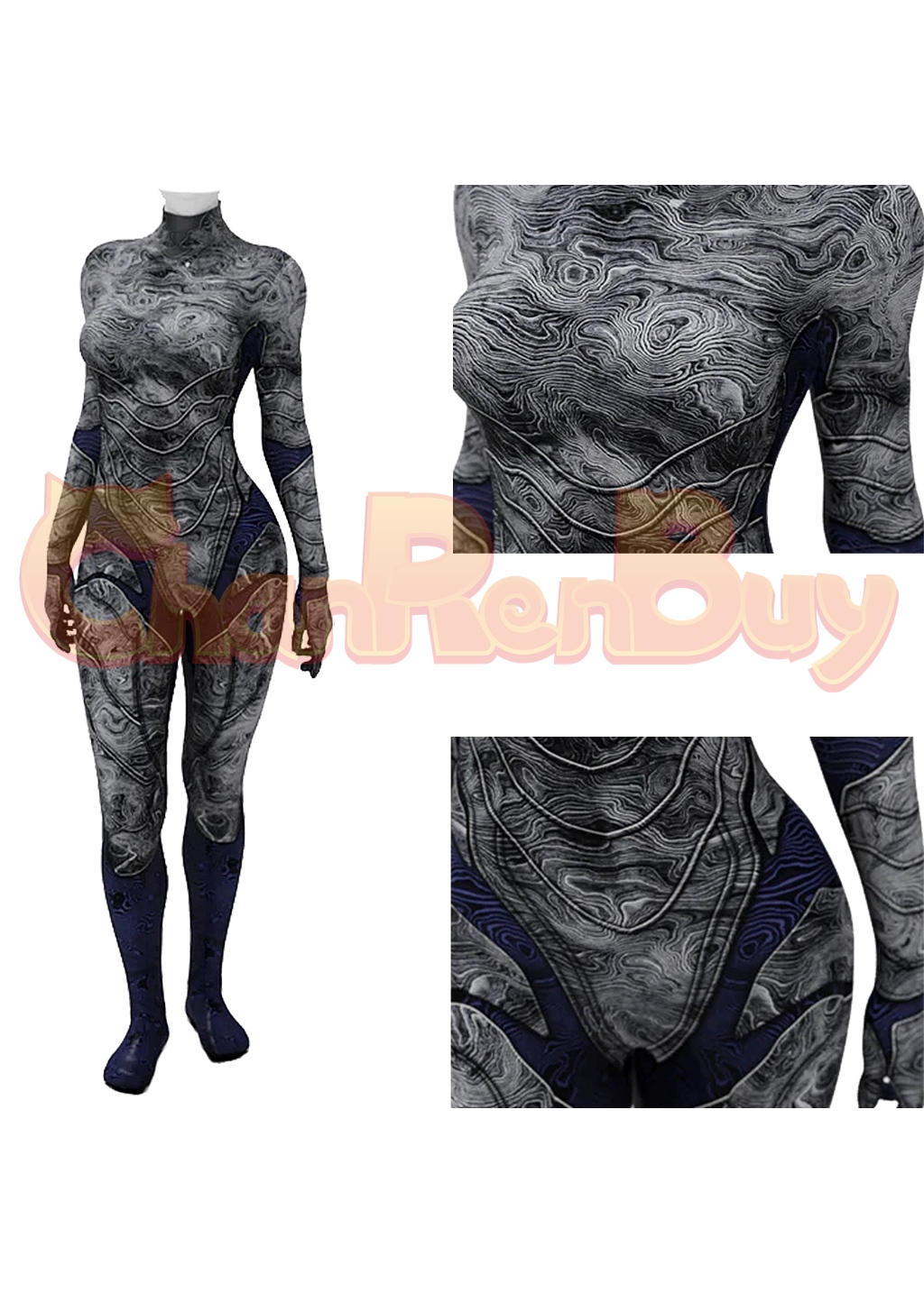 Blue Beetle Costume Bodysuit Cosplay Female Ver for Adult Kids