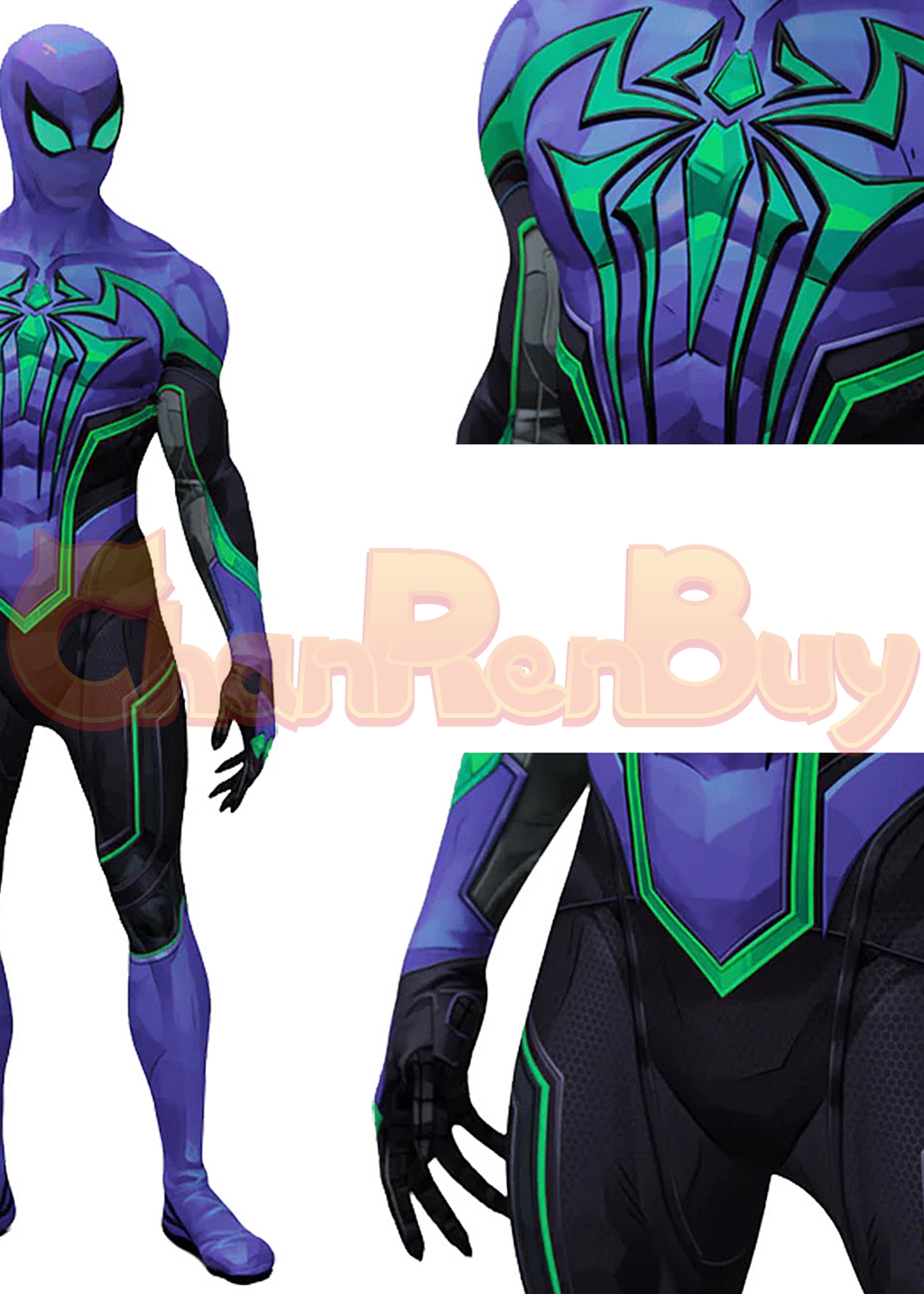 Spider-Man Costume Marvel Rivals Bodysuit Cosplay Blue Ver for Adult Kids