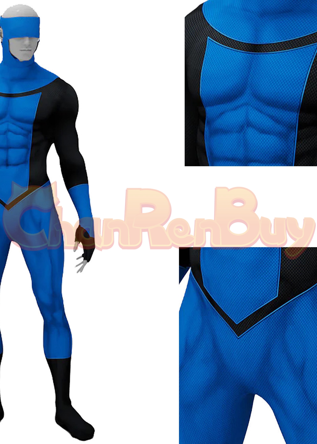 Mark Grayson Costume Invincible Bodysuit Cosplay Blue Ver for Adult Kids