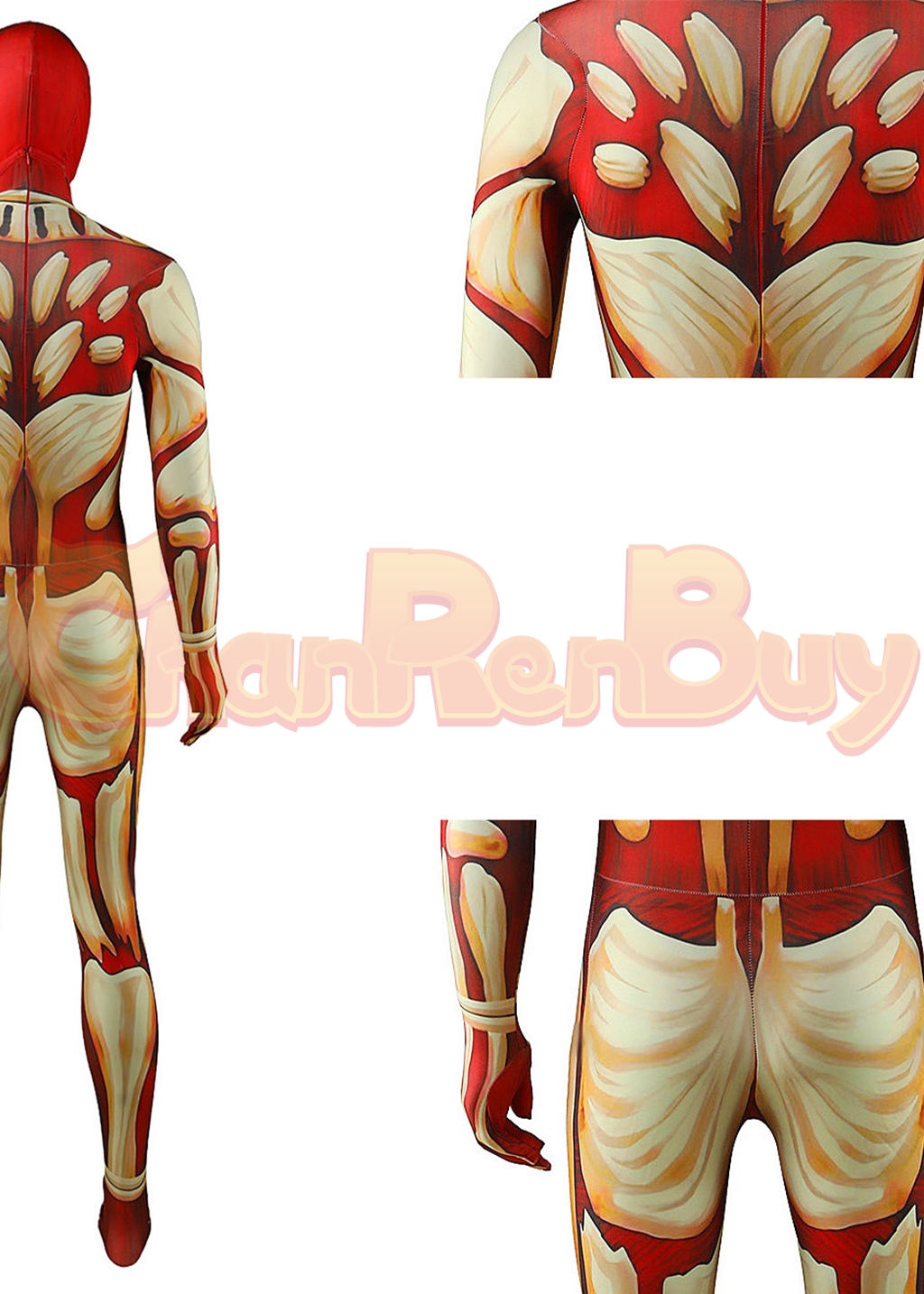 Armored Titan Costume Attack on Titan Bodysuit Cosplay for Adult Kids