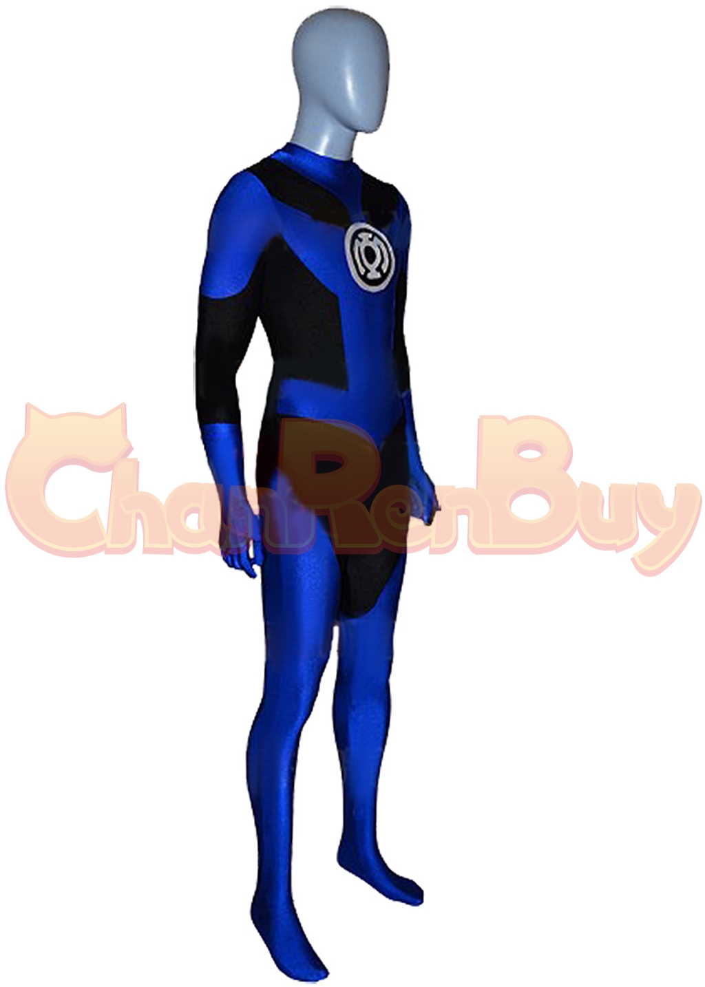 Blue Lantern Costume Green Lantern Bodysuit Cosplay for Adult Kids
