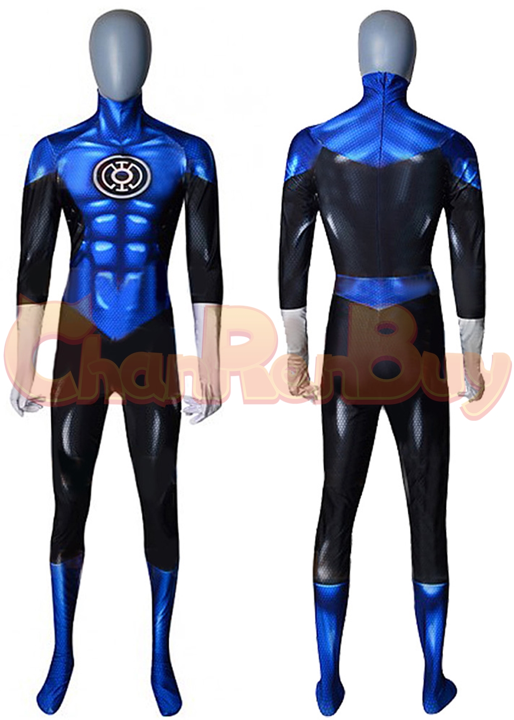 Blue Lantern Costume Green Lantern Bodysuit Ver.1 Cosplay for Adult Kids