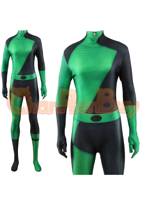 Kim Possible Corps Costume Cosplay Shego Bodysuit for Adult Kid