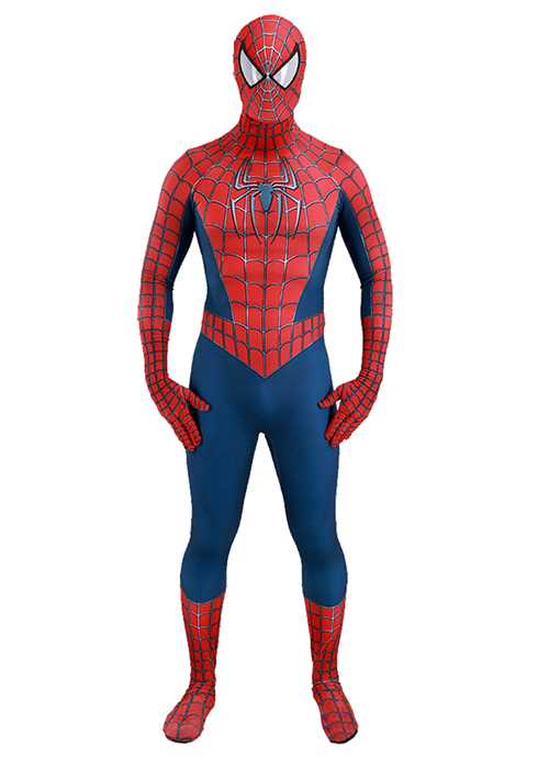 Spider Man 2 Tobey Maguire Cosplay Peter Parker Bodysuit for Adult Kid