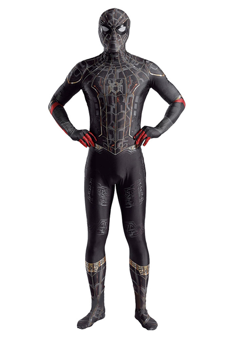 Spider-Man 3 No Way Home Cosplay Black Suit (Updated Version) Bodysuit Ver.7 for Adult Kid
