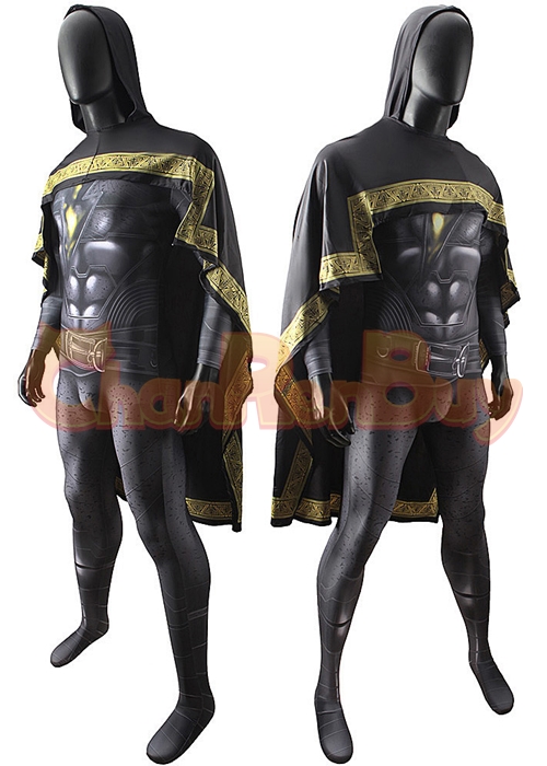 Black Adam Costume Cosplay Teth-Adam Bodysuit For Adult Kid