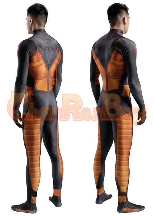 Fantastic Four Cosplay Human Torch Bodysuit for Adult Kid
