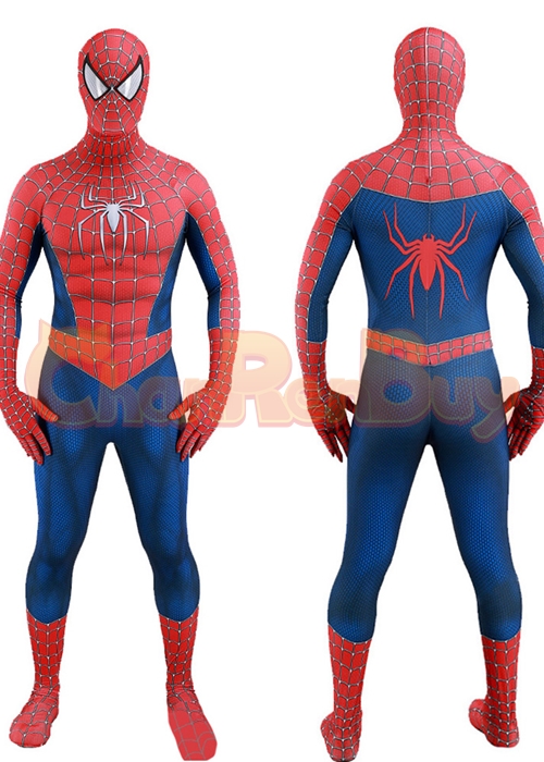 Spider Man 2 Tobey Maguire Cosplay Peter Parker Bodysuit for Adult Kid