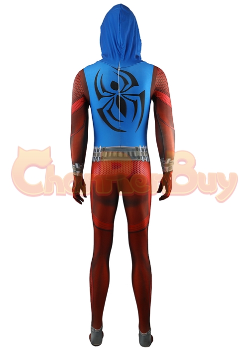 Spider-Man: Across the Spider-Verse Scarlet Spider Ben Reilly Costume Cosplay Bodysuit for Adult Kid