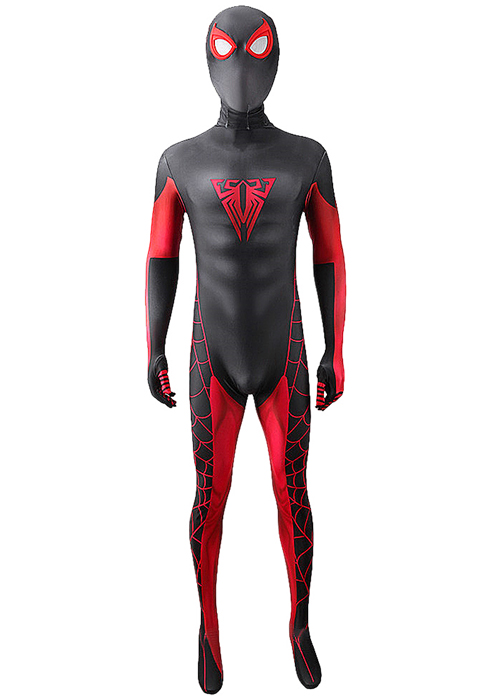 Spider-Man Cosplay Miles Morales 10th Anniversary Bodysuit for Adult Kid